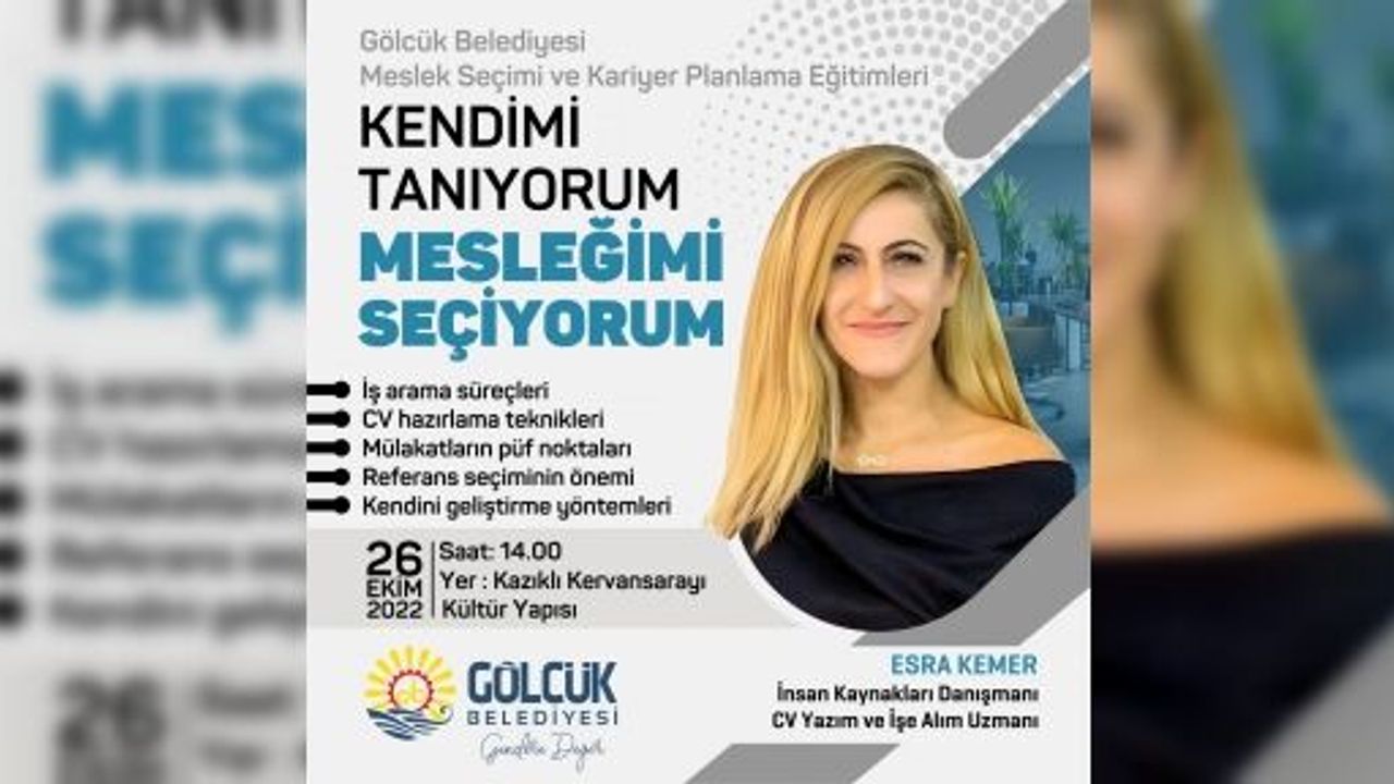 GÖLCÜK BELEDİYESİ’NDEN KARİYER PLANI YAPANLARA ÖRNEK HİZMET