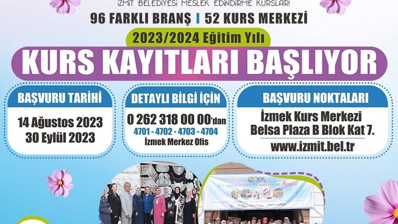İzmit’in Meslek Fabrikası İZMEK’te Yeni Dönem Kayıtları Devam Ediyor