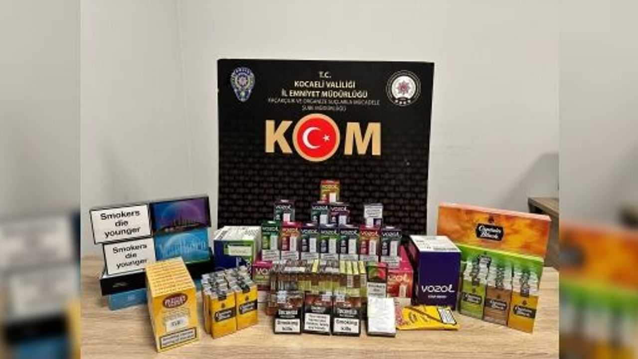 KOCAELİ'DE 3 İŞ YERİNE OPERASYON: 26 BİN SAHTE BANDROLLÜ BOŞ VE DOLU MAKARON ELE GEÇİRİLDİ