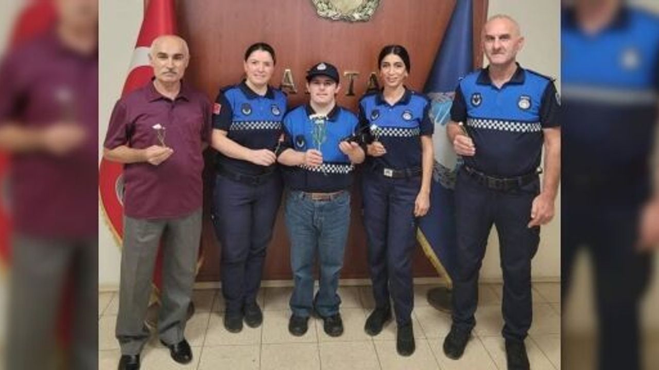 Down Sendromlu Mustafa’nın Zabıta Olma Hayali Gerçek Oldu