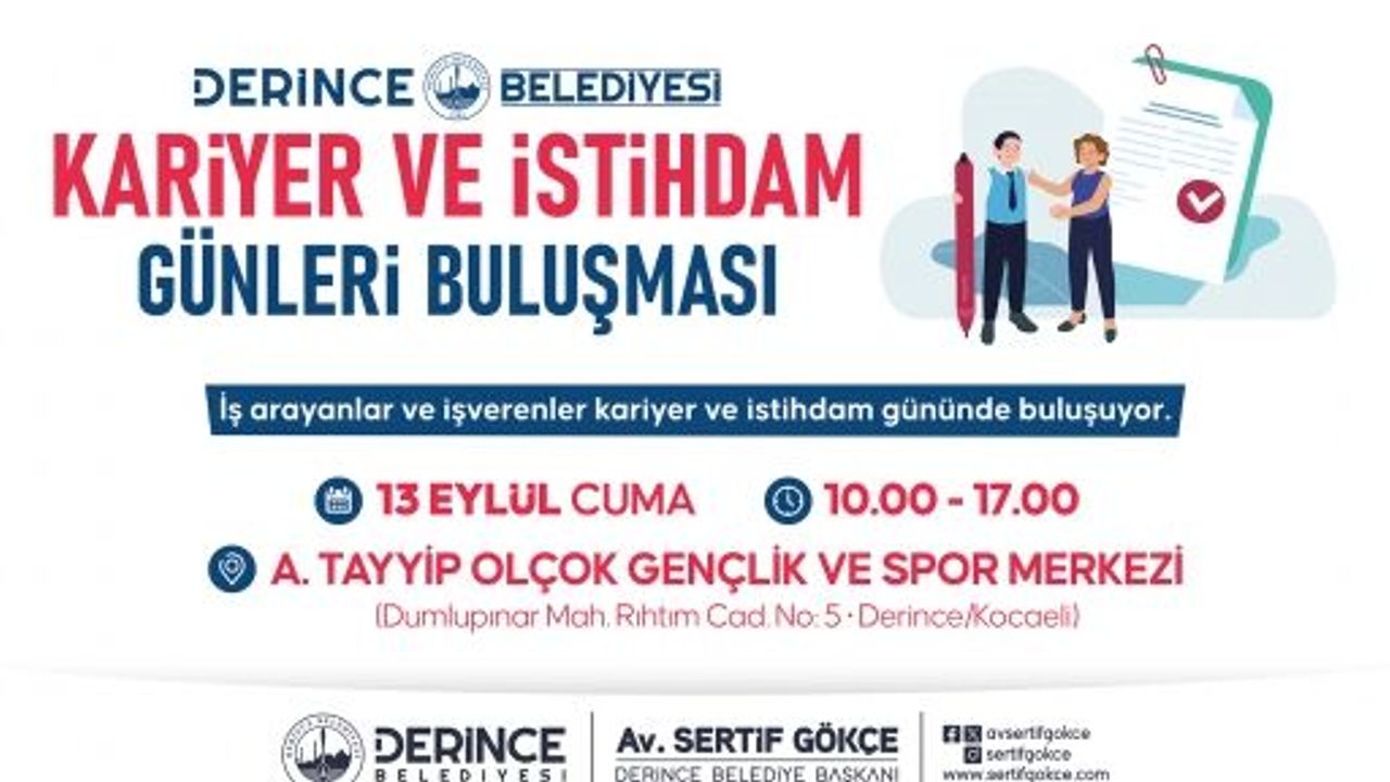 DERİNCE’DE KARİYER VE İSTİHDAM GÜNLERİ BULUŞMASI