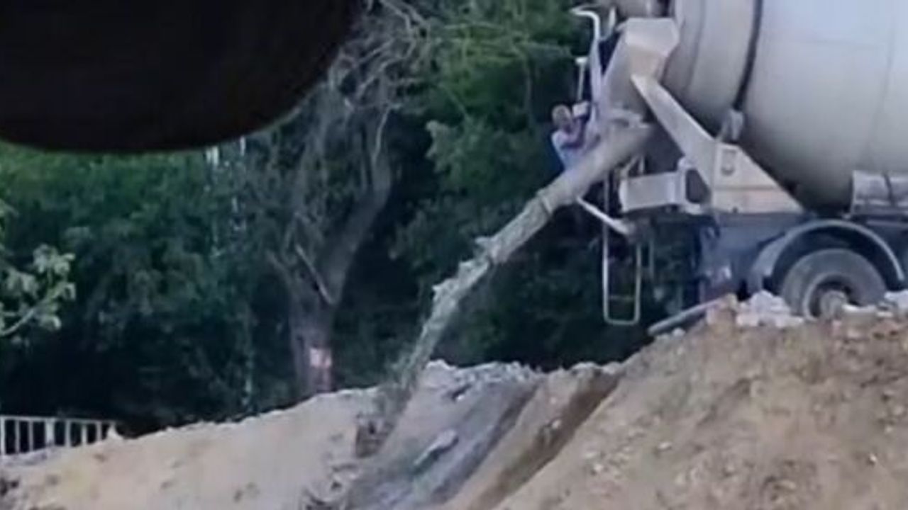 BETONU ORMANA BOŞALTTI, SUÇÜSTÜ YAKALANDI