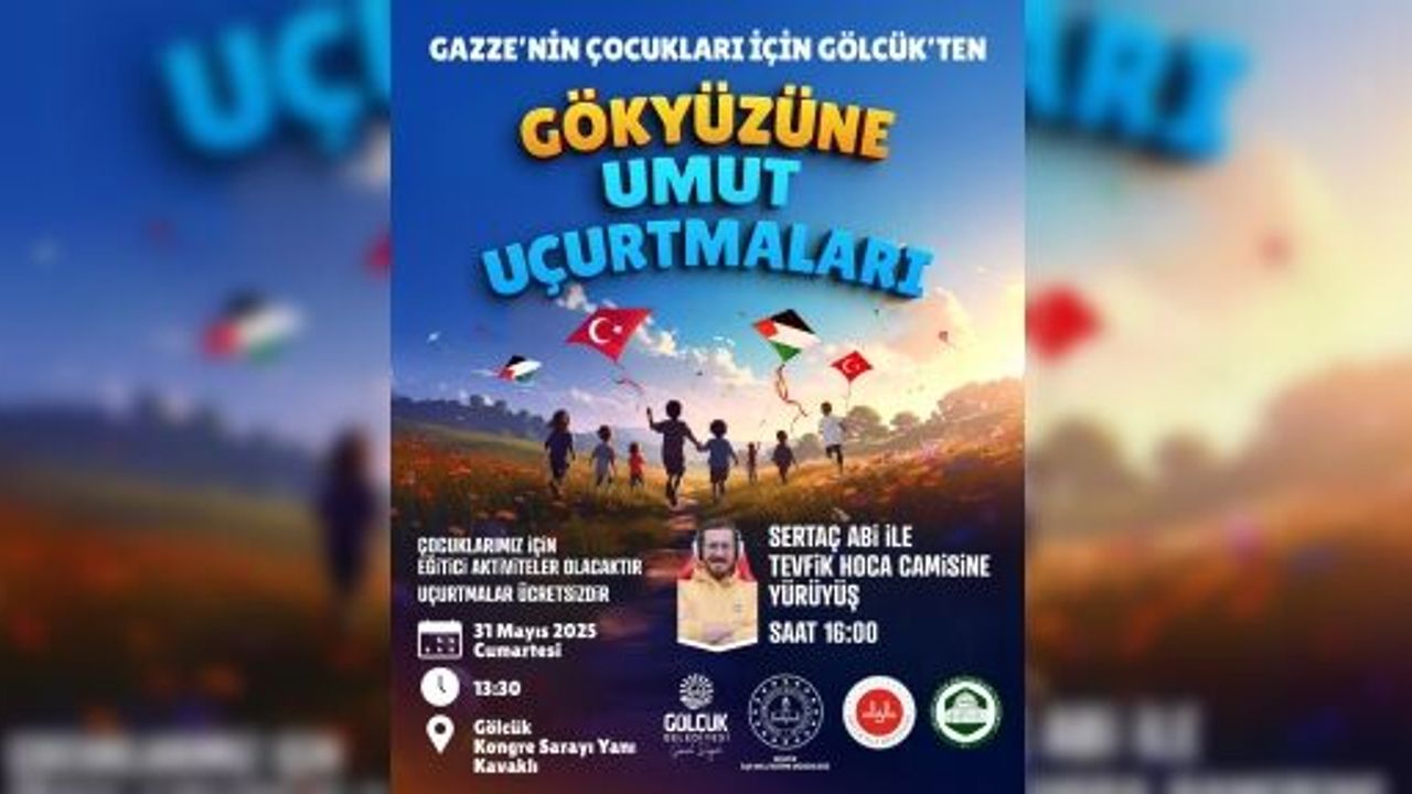 Gölcük'te Uçurtmalar Gazze’nin Çocukları İçin Uçacak