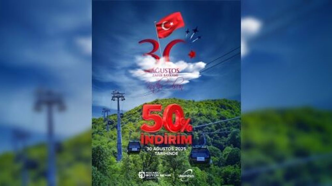 Kartepe Teleferik, 30 Ağustos’ta Yüzde 50 İndirimli