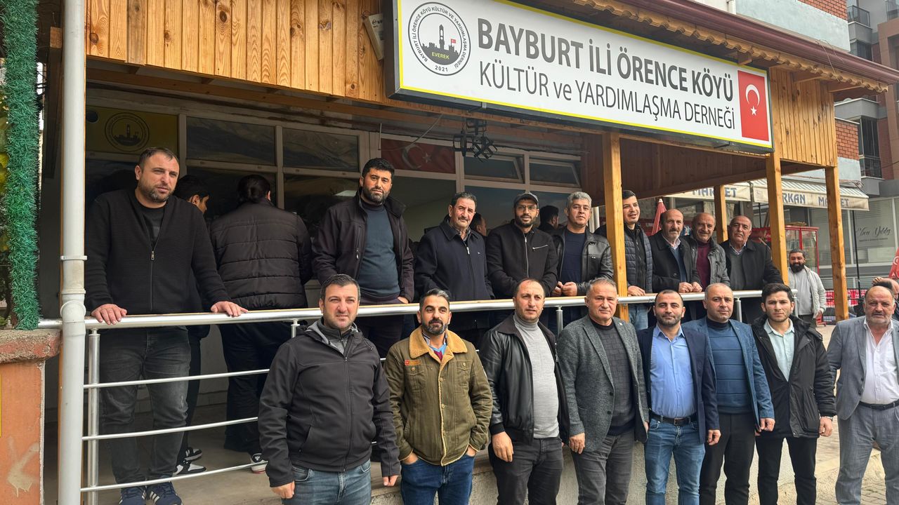 Bayburt Örence Köyü Derneği’nde Başkan Yine Kahraman