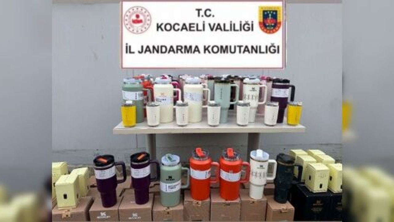 PİYASA DEĞERİ YÜKSEK ÜNLÜ MARKAYA AİT 100 TERMOS ELE GEÇİRİLDİ