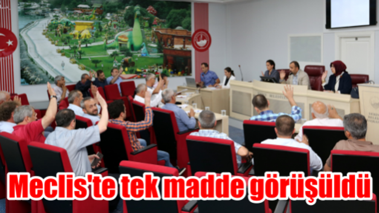 Meclis’te tek madde görüşüldü