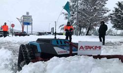 Kaldırımlar robotik araçlarla kardan temizleniyor