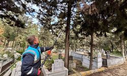Gebze'de bayram öncesi mezarlıklarda bakım çalışmaları hızlandı