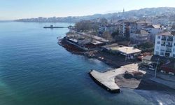 Değirmendere sahiline taşkınlara karşı dalgakıran inşa ediliyor