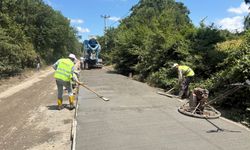 Gebze Duraklı’da Beton Yol Onarılıyor