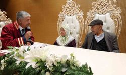 86'sında damat, 72'sinde gelin oldu
