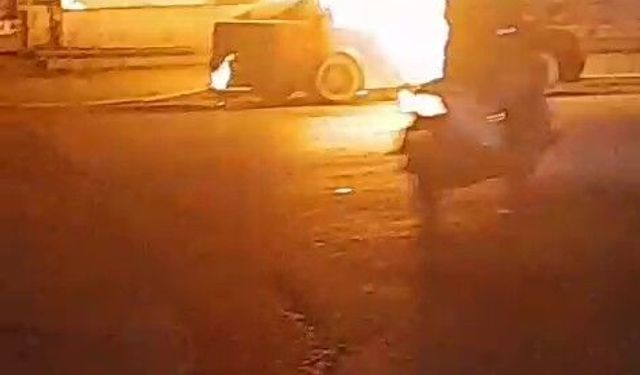 Park halindeki otomobil yandı, sahibi tarafından yakıldığı öne sürüldü