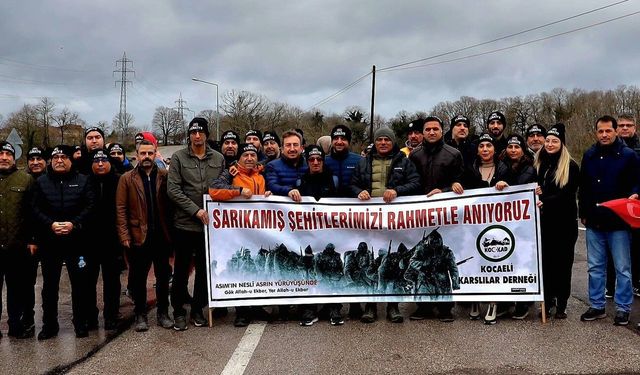 KÖRFEZLİLER SARIKAMIŞ ŞEHİTLERİ İÇİN YÜRÜDÜ