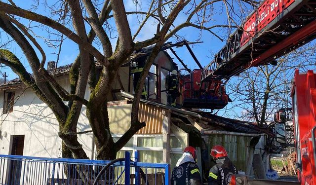 Yangını söndürmeye çalışan ev sahibi yaralandı