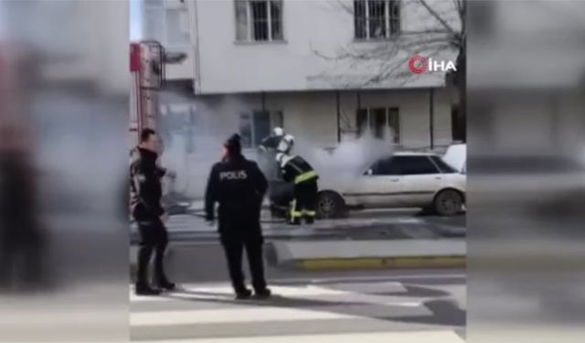 Seyir Halindeki Araçta Yangın