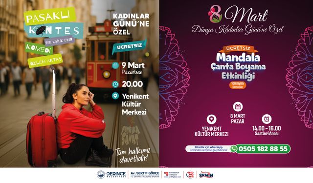 Derince’de Kadınlar Günü’ne Özel Programlar