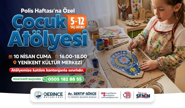 Derince’de Polis Haftası’na Özel Çocuk Atölyesi