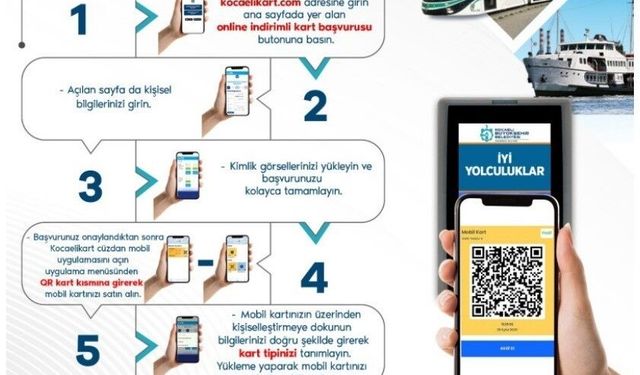 Kocaeli'de toplu ulaşımda online kart dönemi