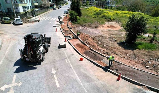 Başiskele'de trafiği rahatlatacak kavşak düzenlemesinde sona yaklaşılıyor