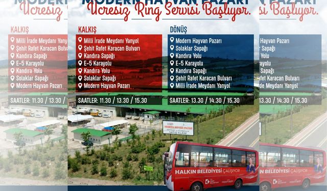 Modern Hayvan Pazarı’na Ücretsiz Ring Servisi