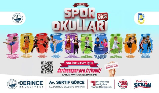 Derince’de Ücretsiz Yaz Spor Okulları Kayıtları Başladı