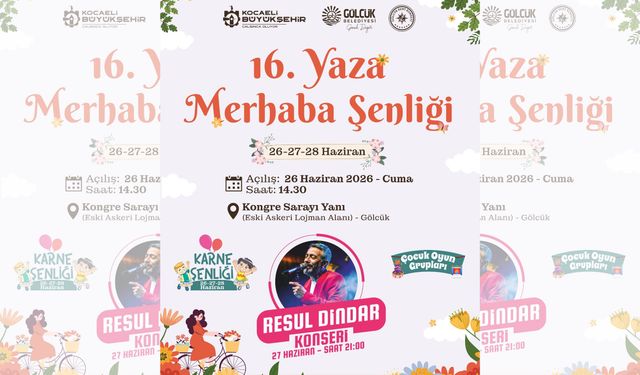 Gölcük Yaza Resul Dindar Konseri ile Merhaba Diyecek