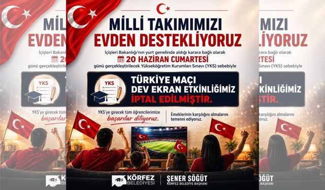 Körfez'de YKS Nedeniyle Dev Ekran Etkinliği İptal Edildi