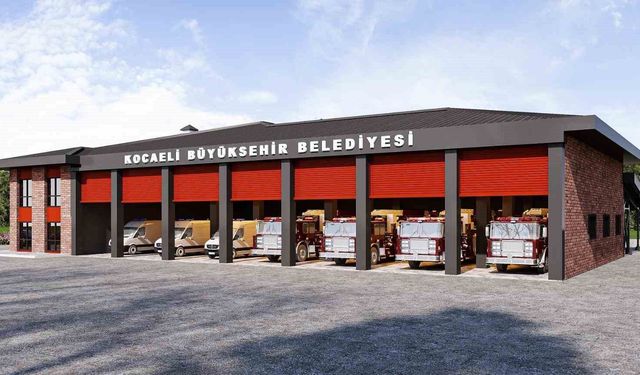 Gebze Yeni İtfaiye Hizmet Binası'nın inşası sürüyor
