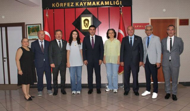 Özel körfez'im Lgs Türkiye Şampiyonu Ecrin Ece Kolay'dan Körfez Kaymakamı ve Körfez İlçe Milli Eğitim Müdürü’ne Ziyaret