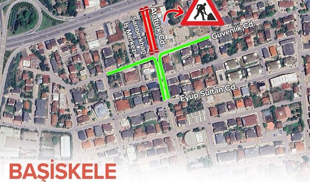 Başiskele Atatürk Caddesi Araç Trafiğine Kapatıldı