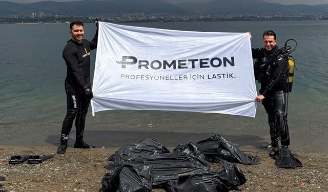 Prometeon ve Kocaeli Üniversitesi’nden  Değirmendere Sahili’nde deniz dibi temizliği