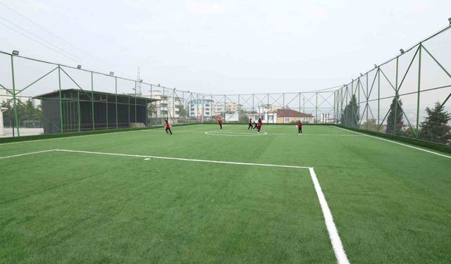 Diliskelesi'nde park ve halı saha yenileme çalışmaları sürüyor