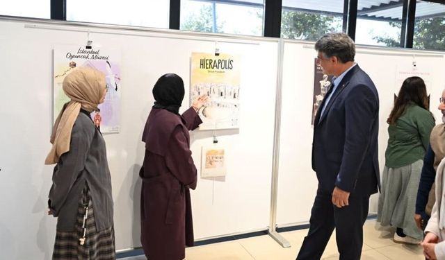 Kartepe'de genç tasarımcıların 'Anadolu Müzeleri' sergisi açıldı