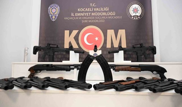 Kocaeli'de 25 yivsiz av tüfeği ele geçirildi
