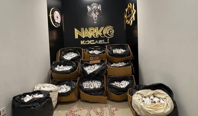Kocaeli'de 338 bin sentetik ecza hapı ele geçirildi