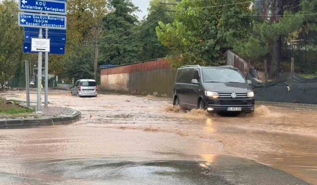 Kocaeli'de sağanak yağış hayatı felç etti: Ev, depo ve seraları su bastı