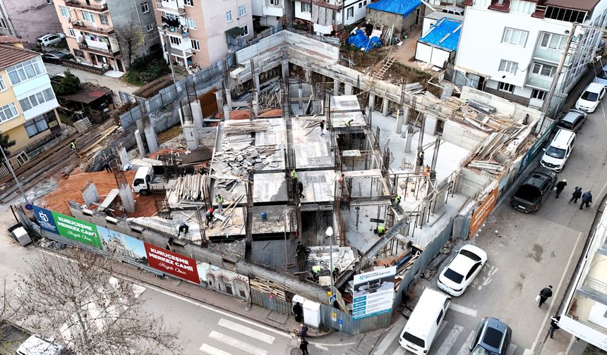Yeni Kuruçeşme Merkez Camii Hızla Yükseliyor