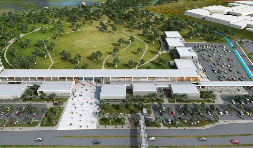 Eski fuar alanına yapılan Sosyal Yaşam Merkezi'nde çalışmalar sürüyor