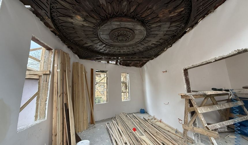 Saraylı'daki tarihi yapının restorasyonunda sona geliniyor