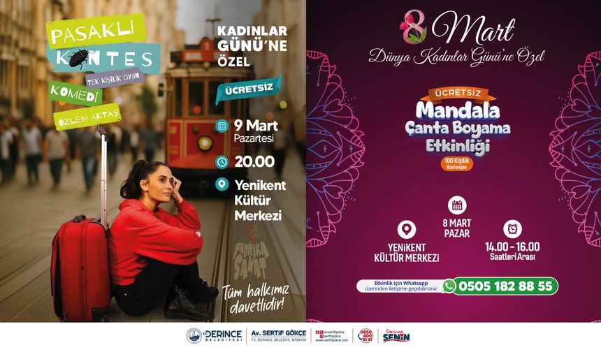 Derince’de Kadınlar Günü’ne Özel Programlar