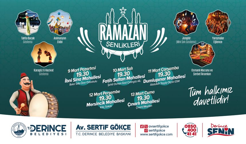 Derince’de Ramazan Şenlikleri