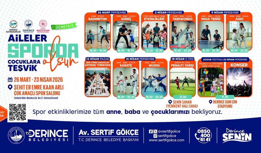 Derince’de Spor Şöleni Başlıyor