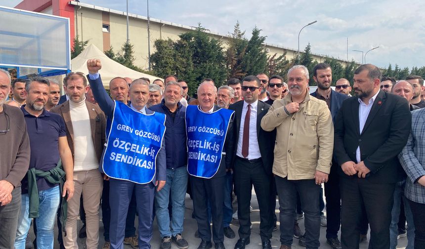 İyi Parti Kocaeli Heyeti Bekaert Grev Alanında