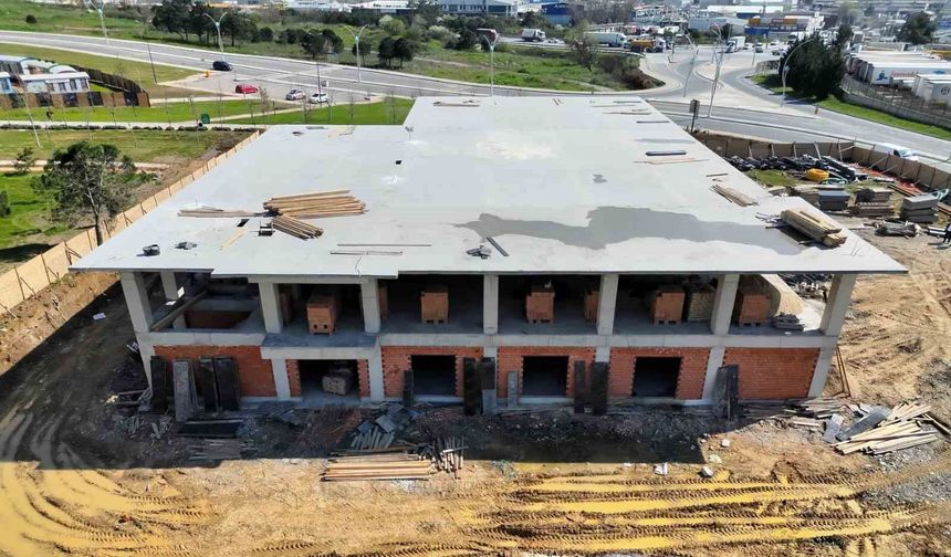Gebze'de yeni itfaiye binasında çalışmalar yüzde 60'a ulaştı