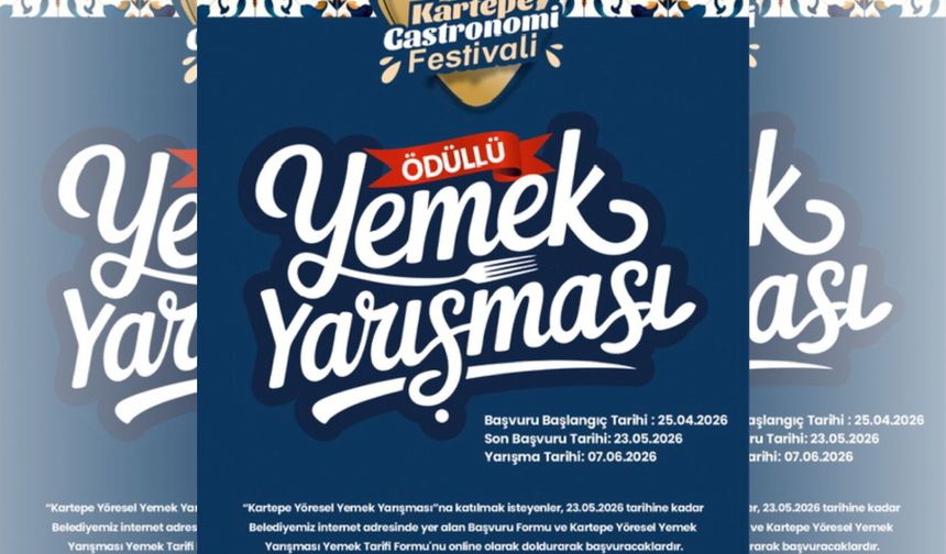Kartepe Gastronomi Festivali Yemek Yarışması Başvuruları Başladı