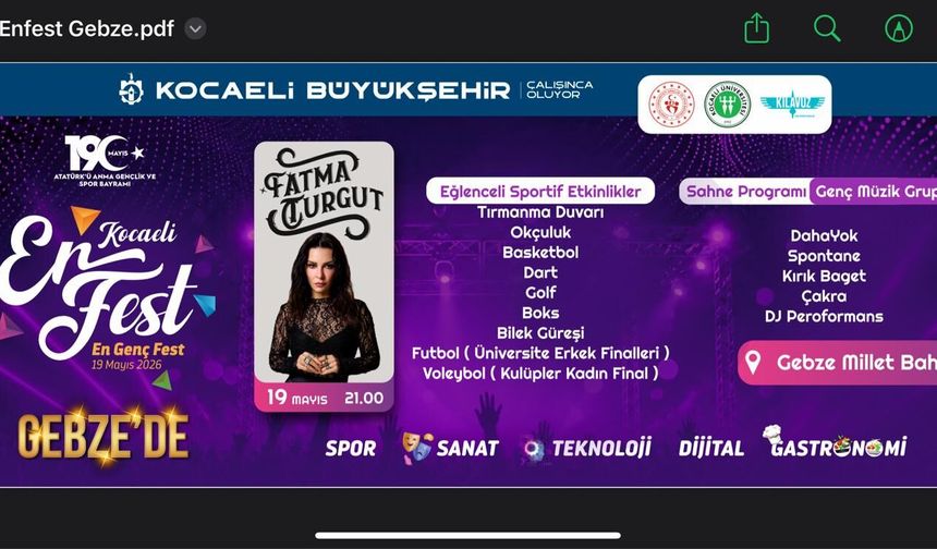 19 Mayıs Ruhu Gebze’de de Yaşatılacak