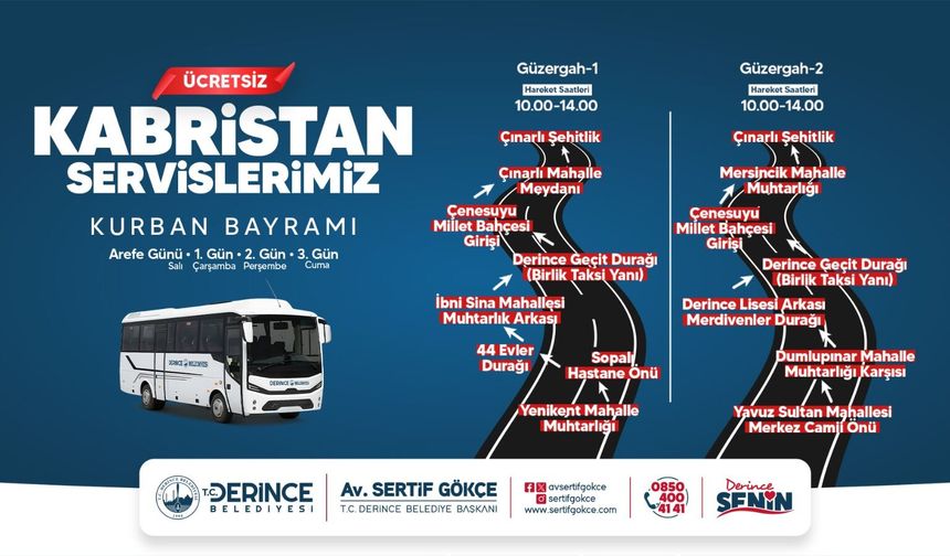 Bayramda Mezarlıklara Ücretsiz Ulaşım