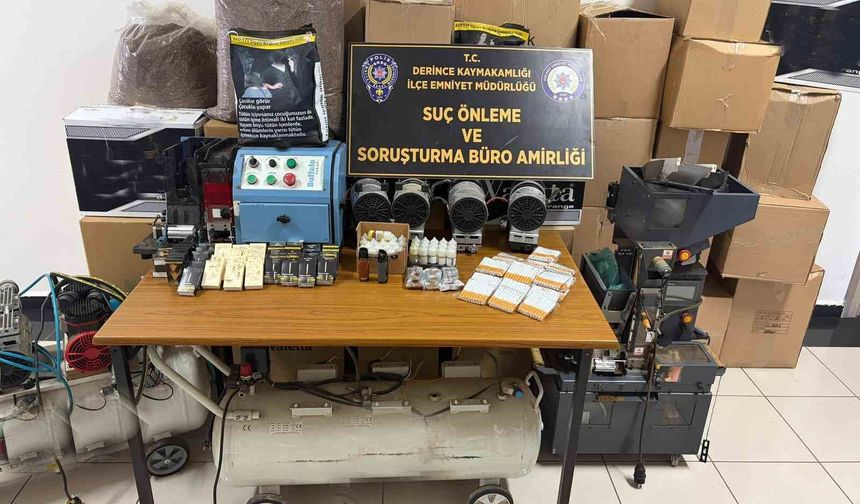 Kocaeli'de 54 bin 940 doldurulmuş makaron ele geçirildi