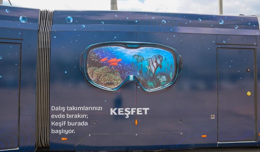Kocaeli’de Tramvaylar Su Altı Dünyasına Dönüştü